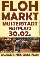 Flohmarkt Trödelmarkt Markt Strassenflohmarkt verkaufsoffener Sonntag Hintergrund Plakat